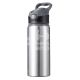 Explorer Water Bottle 600ml Silver with Black Lid