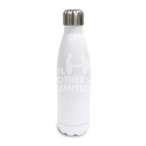Bowling Bottle 750ml White (Single Wall)