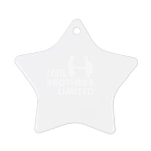Polymer Ornament Star with gold string