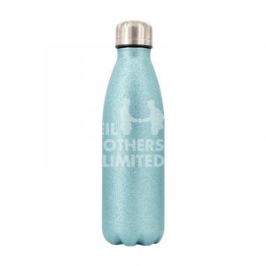 500ml Blue Glitter Bowling Bottle