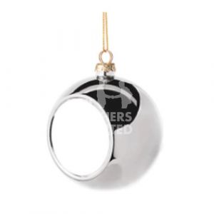 Christmas Bauble Silver 8cm