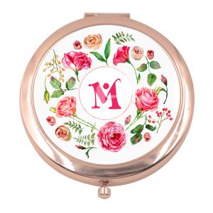 Rose Gold Round Compact Mirror