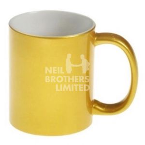 11oz Gold Ceramic Mug