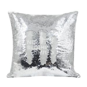 Sequin Cushion Cover Silver