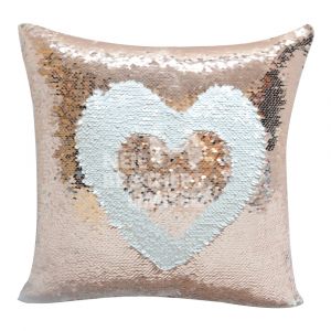 Sequin Cushion Cover Rose Gold 40cm